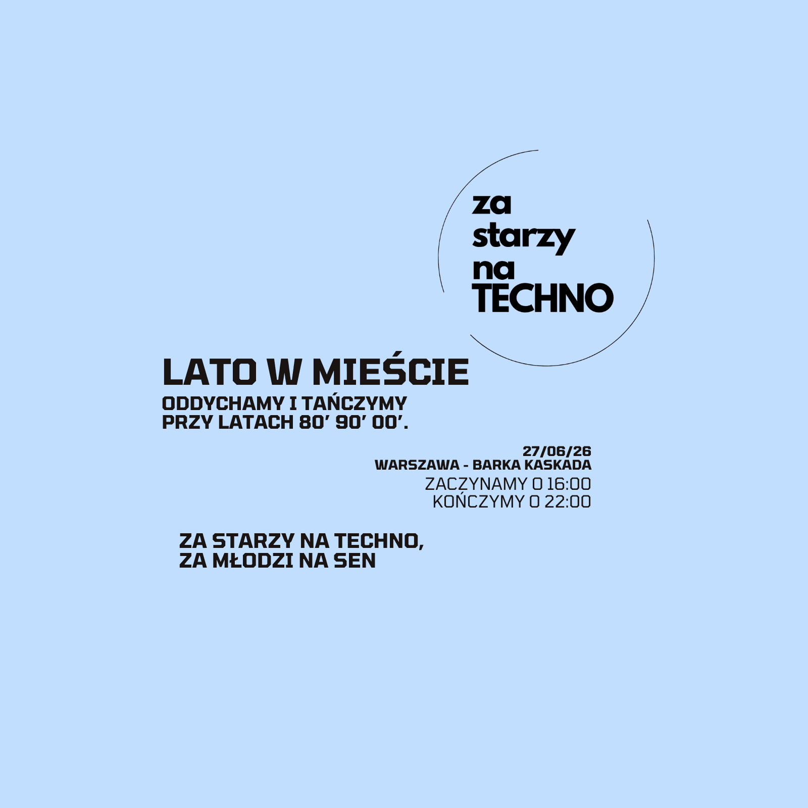 Lato w mieście na Barce Kaskada.